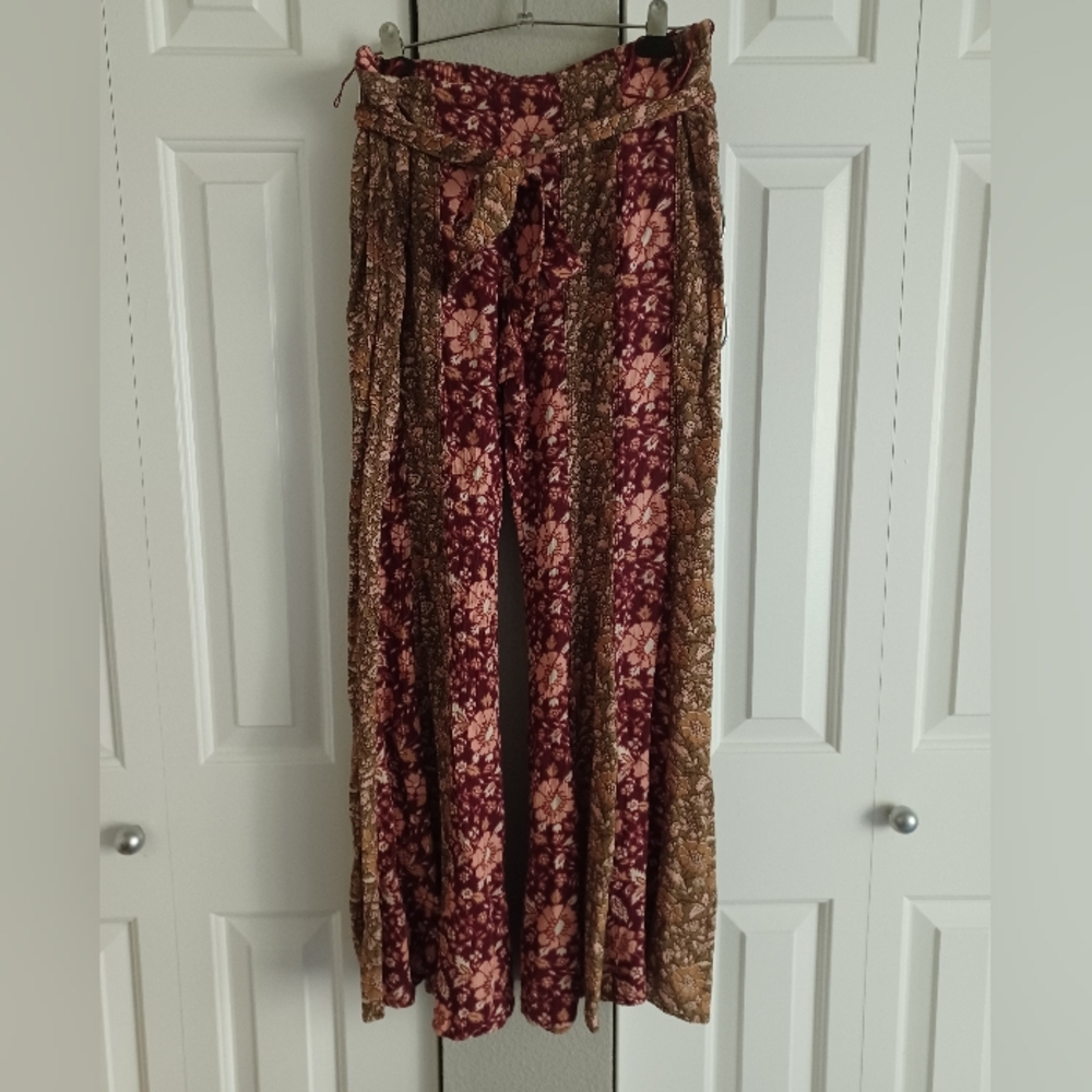 NWOT Free People Wide Leg Floral Pants